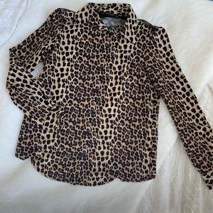Leopard button down Zara top